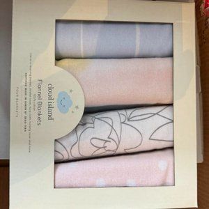 Cloud Island Flannel Blanket 4-pack